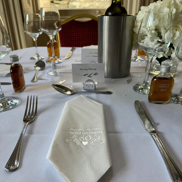 Anniversary table in the ballroom